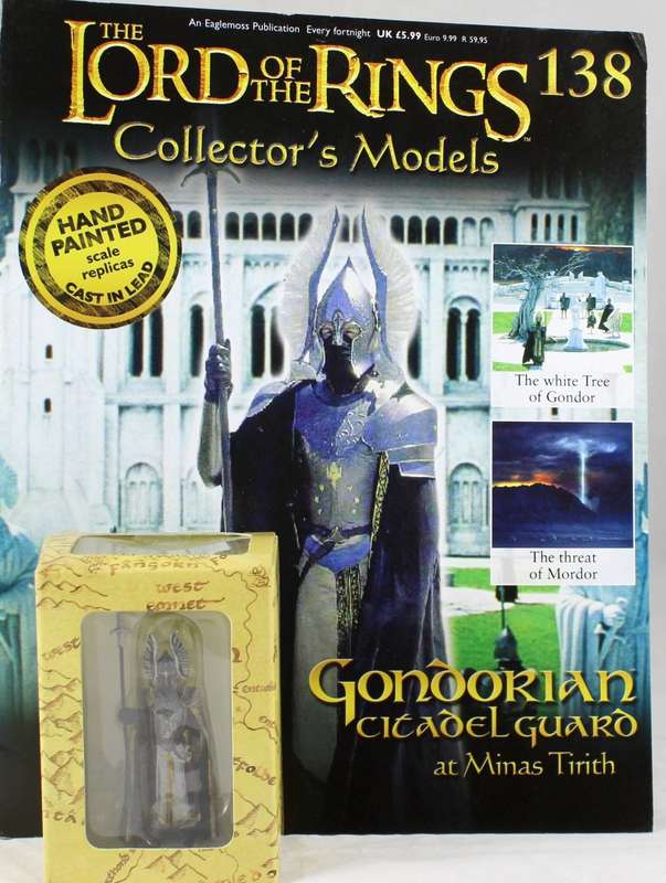 Lord of the Rings- Gondorion Citadel Guard -Lead, hand painted figurine with book-Stunning! Bid Now!