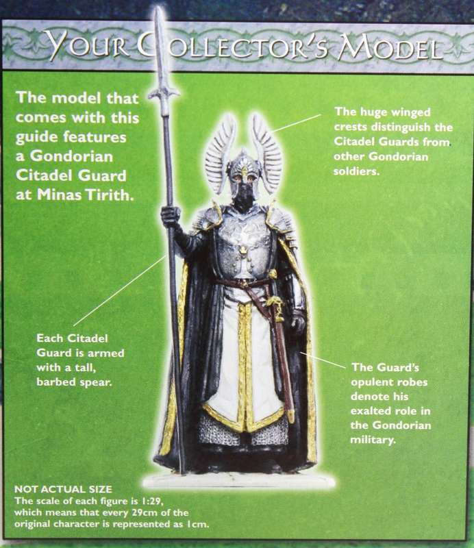 Lord of the Rings- Gondorion Citadel Guard -Lead, hand painted figurine with book-Stunning! Bid Now!