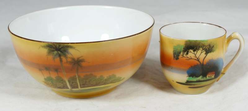 Kokura - Japan - bowl & demitasse cup
