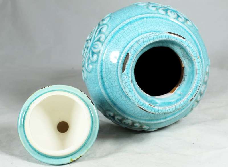 Crackle Glazed - Lidded Vessel - Beautiful!
