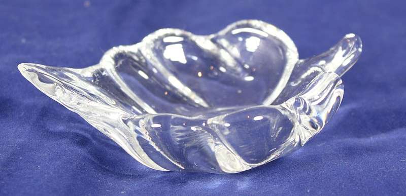 Leaf Shaped - Glass Trinket Holder - Beautiful!