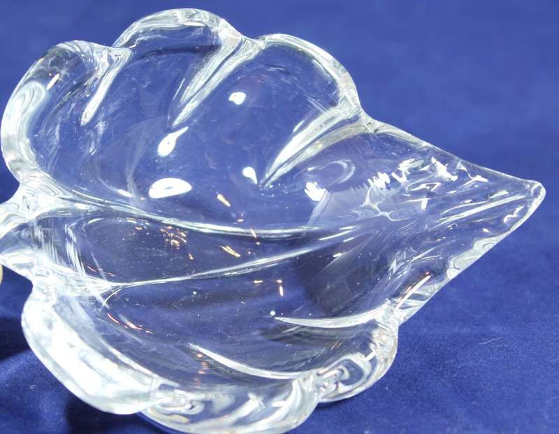 Leaf Shaped - Glass Trinket Holder - Beautiful!