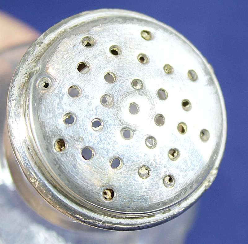 Glass Salt Shaker - Silver Top - Beautiful!