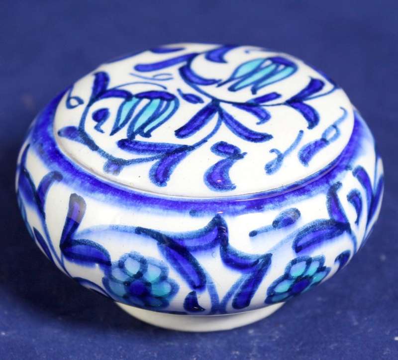Gonul Gini - Blue & White - Lidded Trinket Holder - Gorgeous!