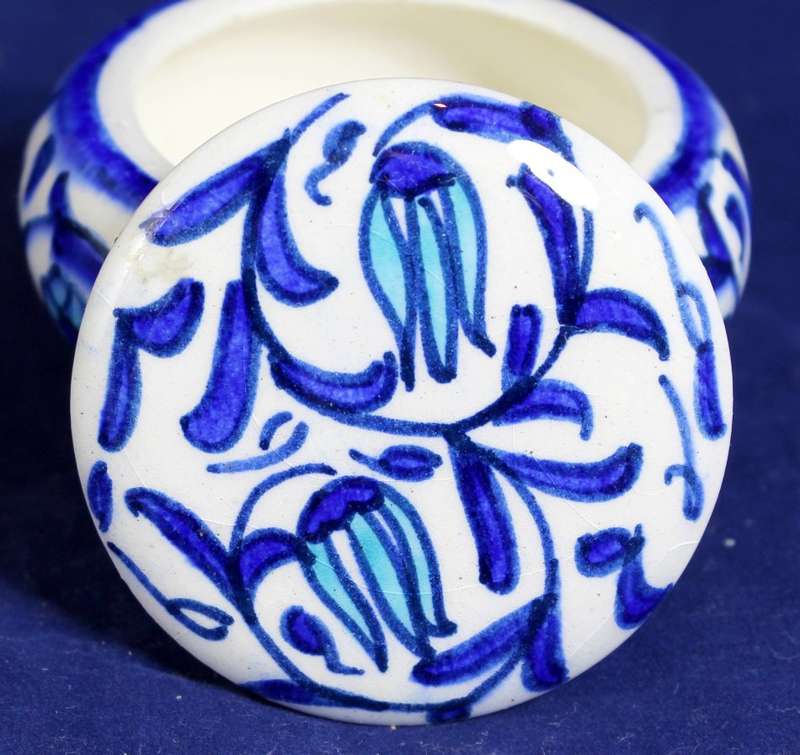 Gonul Gini - Blue & White - Lidded Trinket Holder - Gorgeous!
