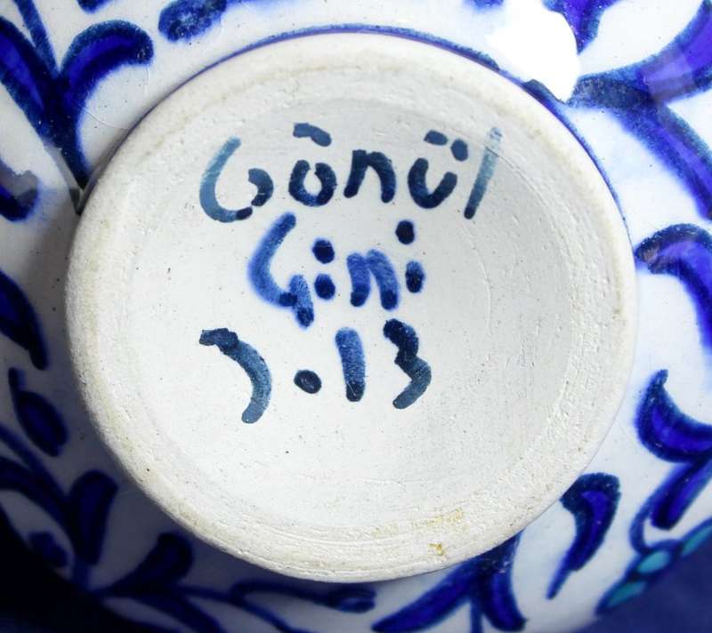 Gonul Gini - Blue & White - Lidded Trinket Holder - Gorgeous!