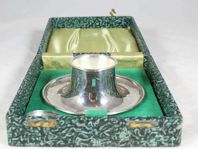 EPNS - English Egg Holder & Spoon - Gorgeous!