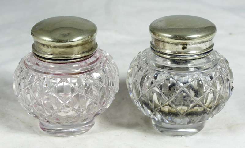 Antique inkwell set - Silver plated