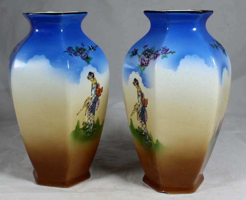 Stoke On Trent - 2 mantle vases