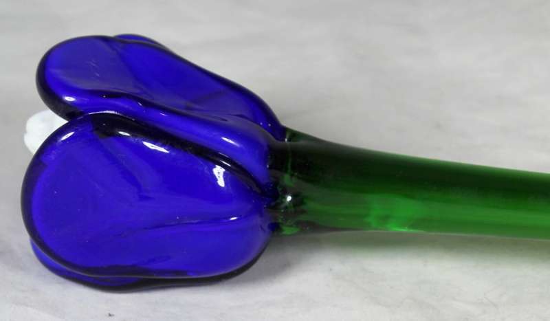 Murano - Glass Flower - Blue Tulip - Gorgeous! - Bid Now!!!