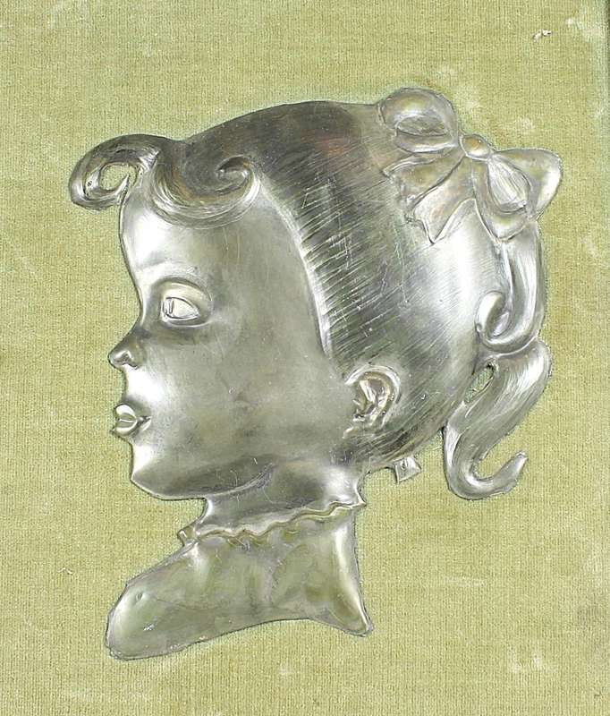Pewter wall hanging - little girl