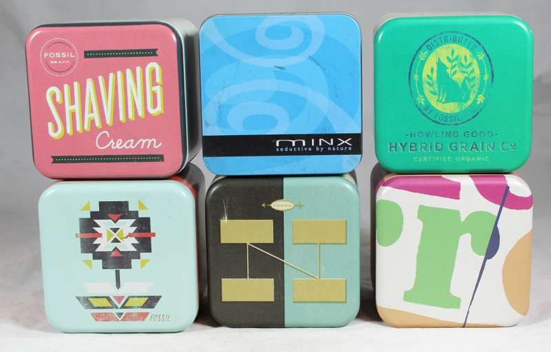 Fossil Tins - (6) - Gorgeous! - Bid Now!!!