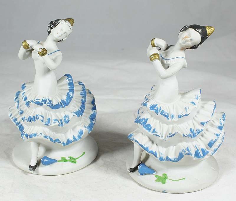 Pair of ceramic dancers