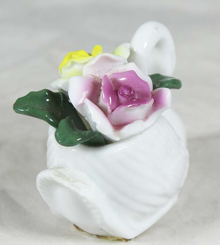 Swan with flowers