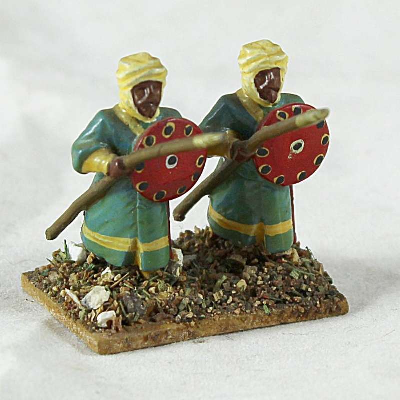 Lead figurines - Pair of Arabian foot soldiers