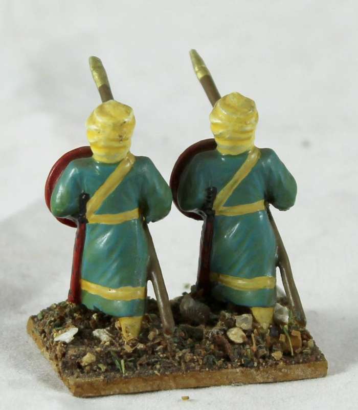 Lead figurines - Pair of Arabian foot soldiers