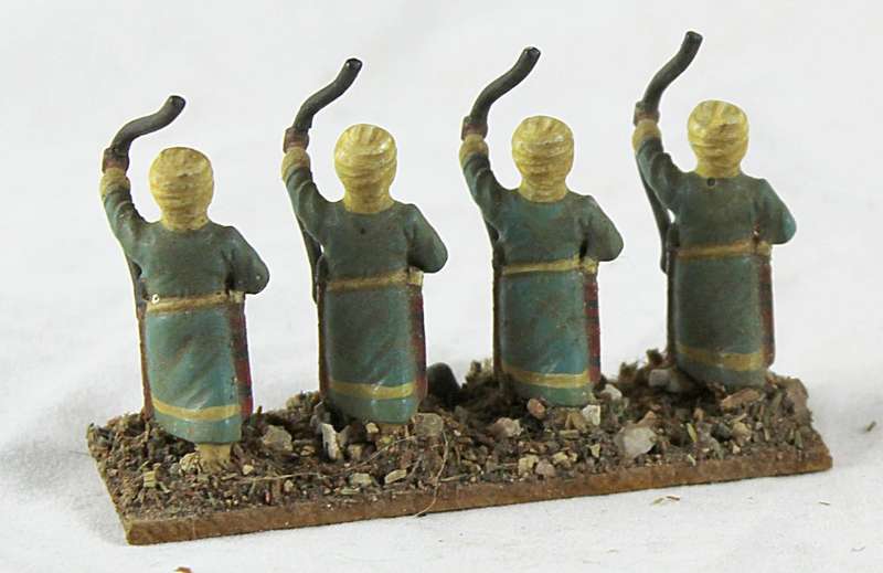 Lead figurines - four Arabian archers
