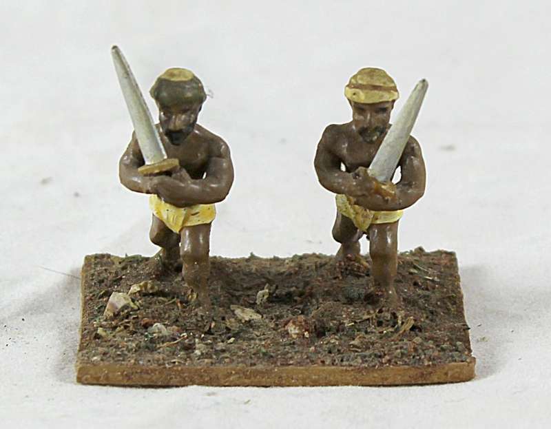 Lead figurine - pair of Eastern foot soldiers