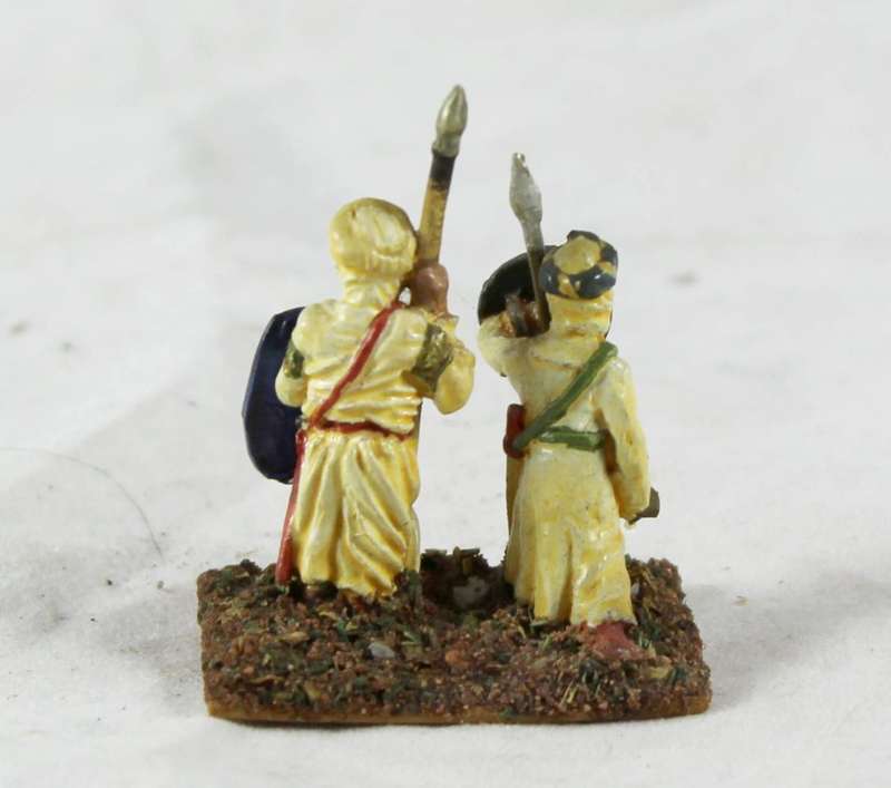 Lead figurine - pair of Eastern foot soldiers