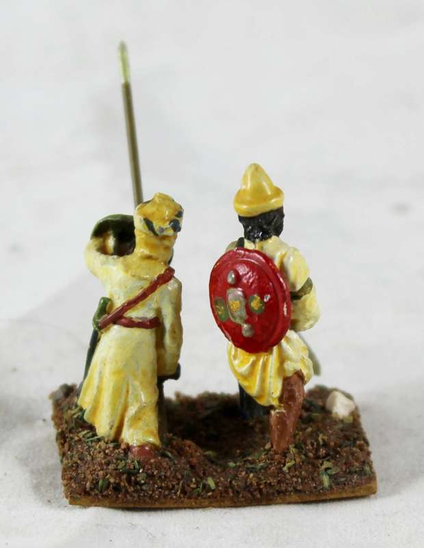 Lead figurine - pair of Eastern foot soldiers