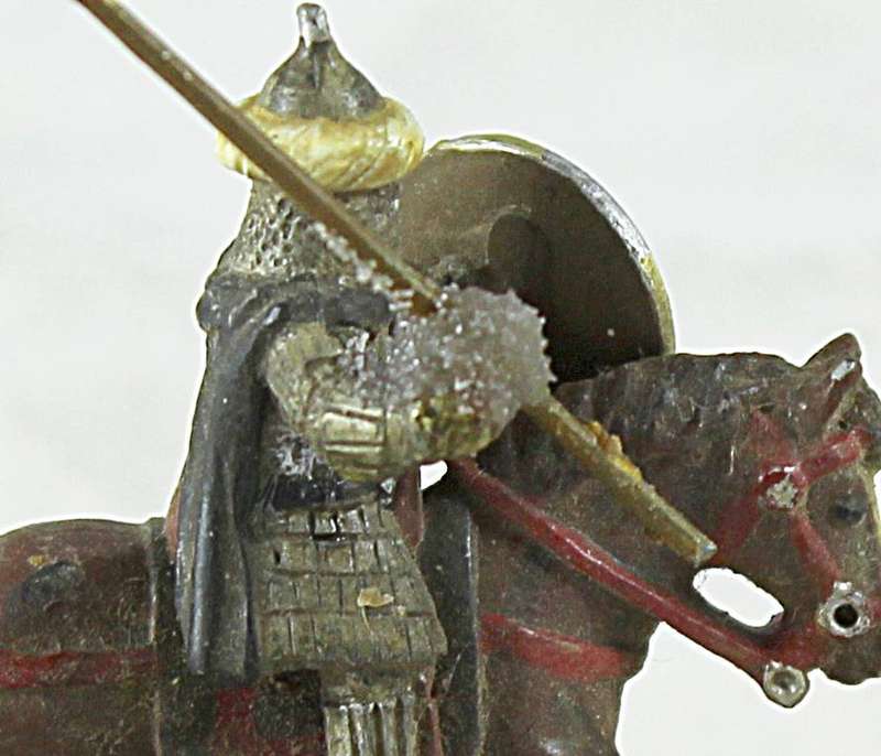 Lead figurine - Eastern horseback warrior