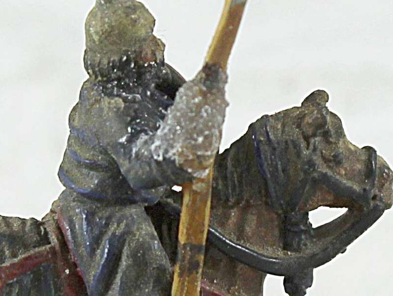 Lead figurine - Eastern horseback warrior