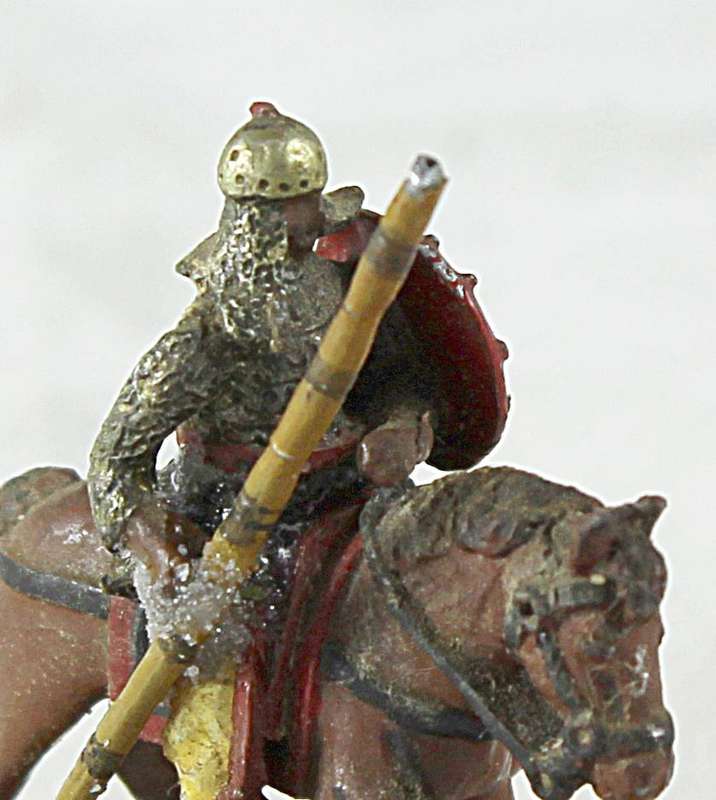 Lead figurine - Eastern horseback warrior