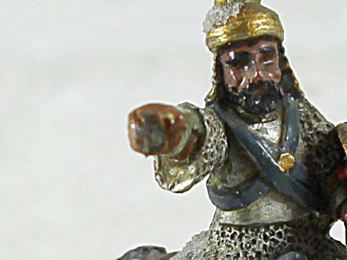 Lead figurine - Eastern horseback warrior