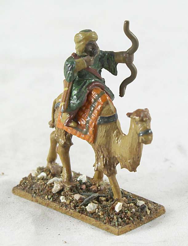 Lead figurine - Arabian camelback archer warrior