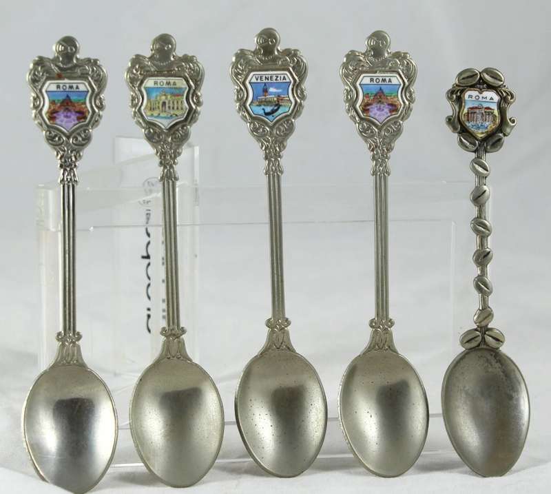Souvenir Spoon - Italy - Set of 5 - Beautiful!