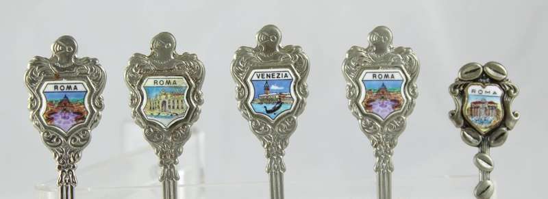Souvenir Spoon - Italy - Set of 5 - Beautiful!