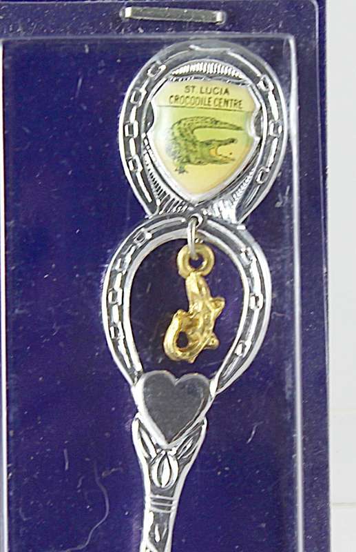 Souvenir spoon - St Lucia crocodile centre