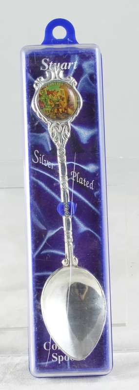 Souvenir spoon - Clovelly - Silver plated
