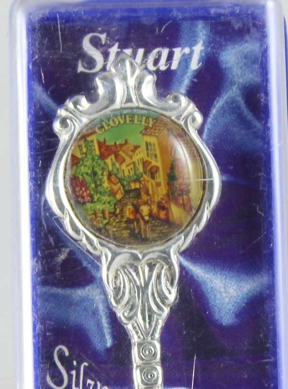 Souvenir spoon - Clovelly - Silver plated