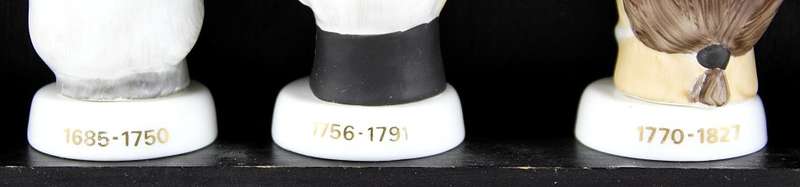 Renaissance miniature busts - greatest composers
