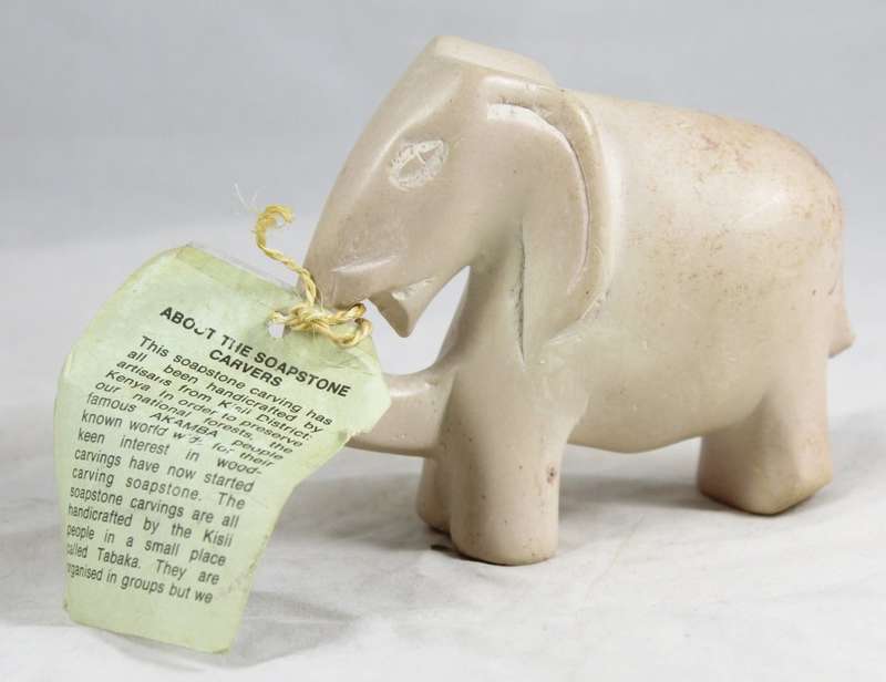 Kenyan soapstone carved elephant