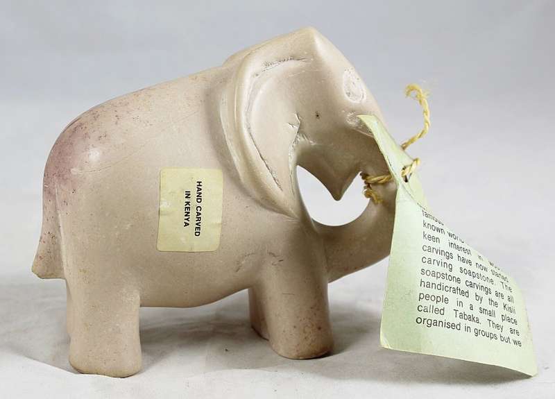 Kenyan soapstone carved elephant