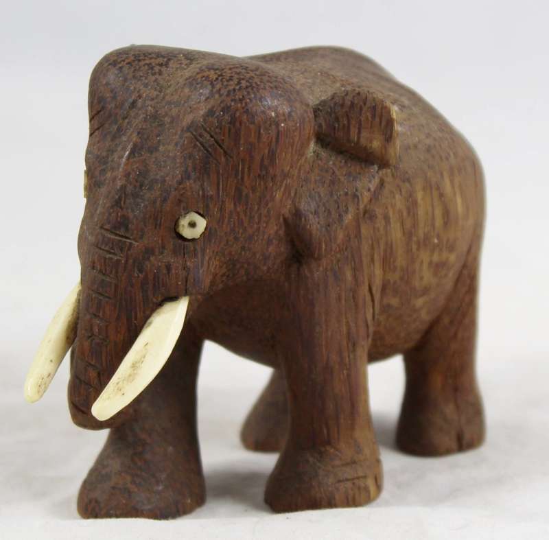 Carved wooden elephant