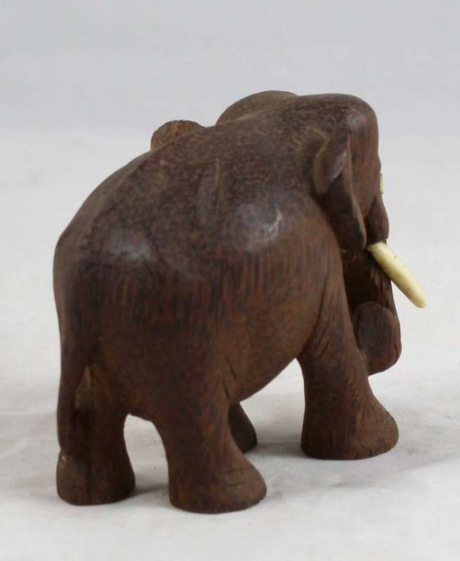 Carved wooden elephant