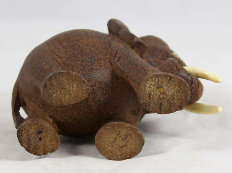 Carved wooden elephant