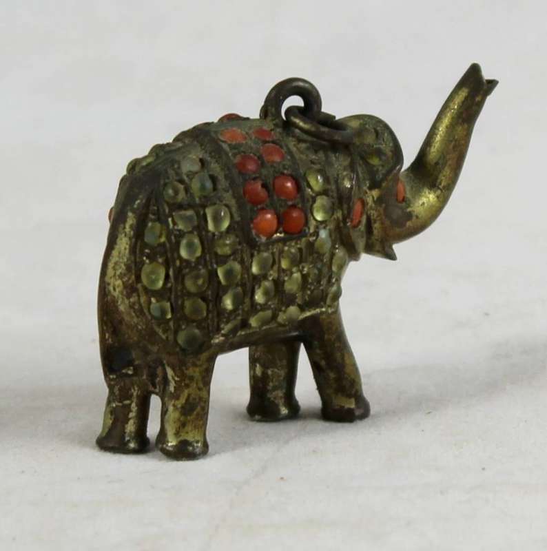 Brass elephant charm