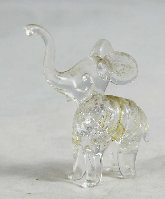 Glass - Miniature Elephant - Beautiful! - Bid Now!!!