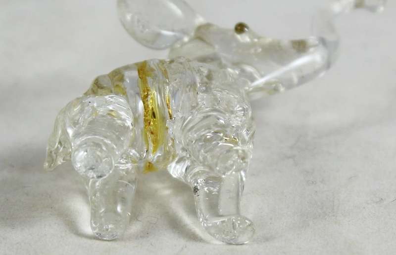 Glass - Miniature Elephant - Beautiful! - Bid Now!!!