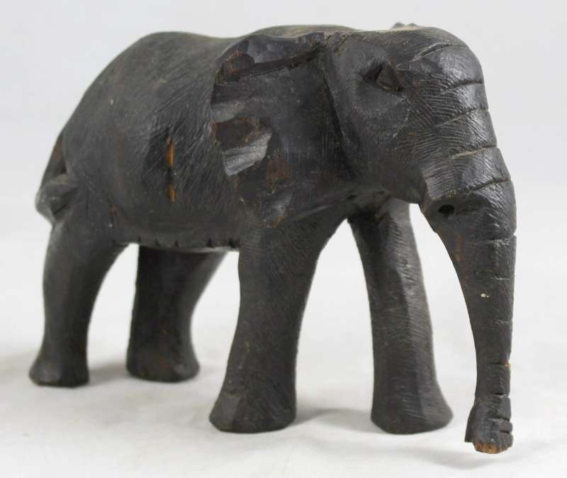 Carved wooden elephant