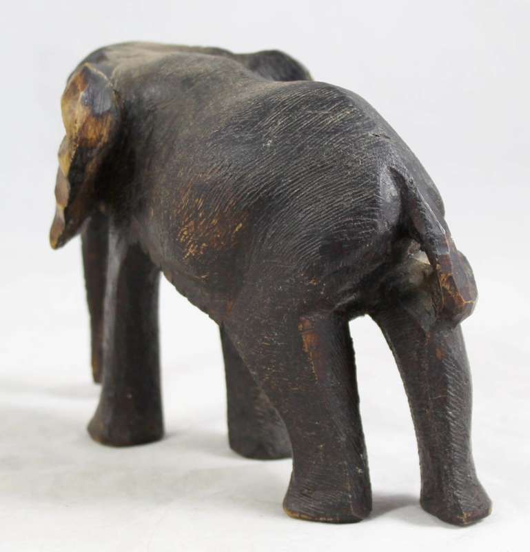 Carved wooden elephant