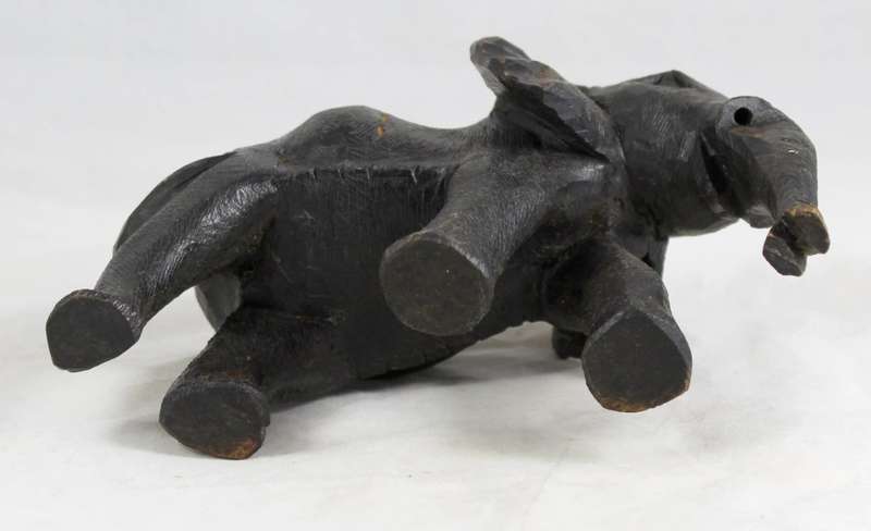 Carved wooden elephant