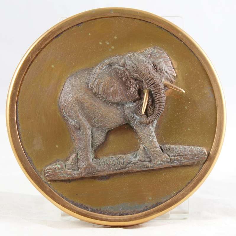 Brass elephant - wall hanging