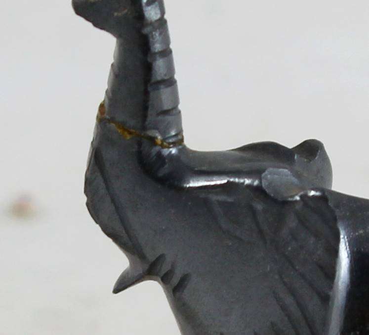 Metal cast elephant