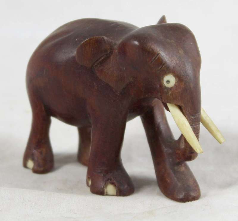 Carved wooden elephant