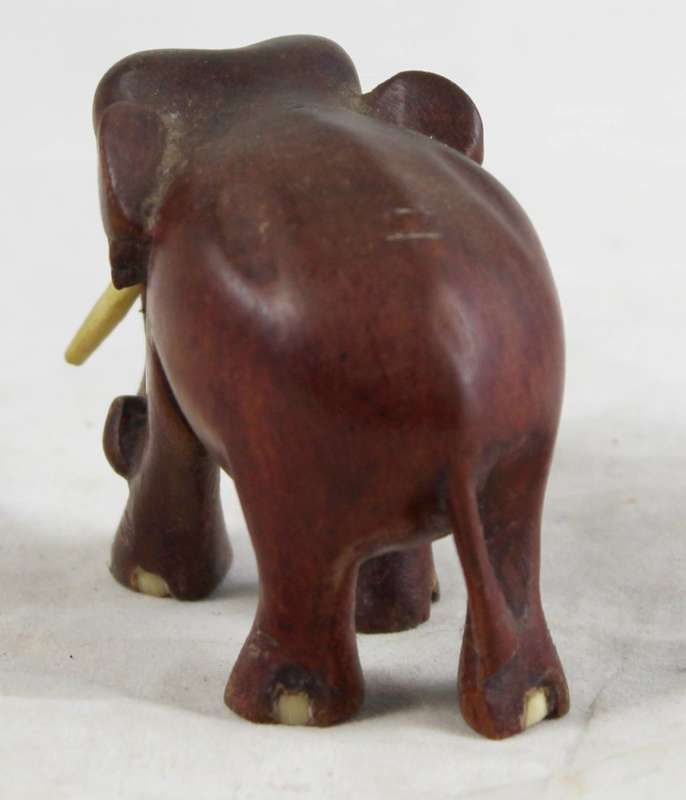 Carved wooden elephant